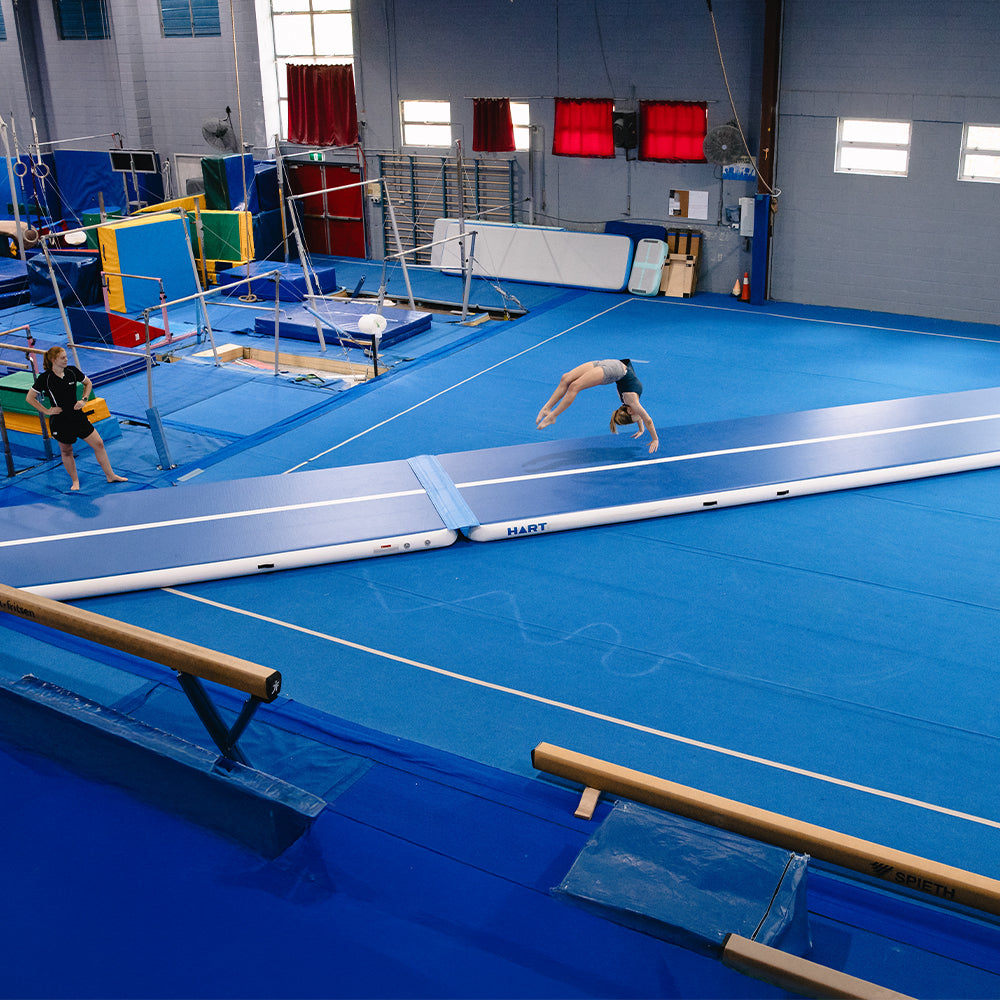 HART Air Track 10m x 2m x 20cm White/Blue - HART Sport