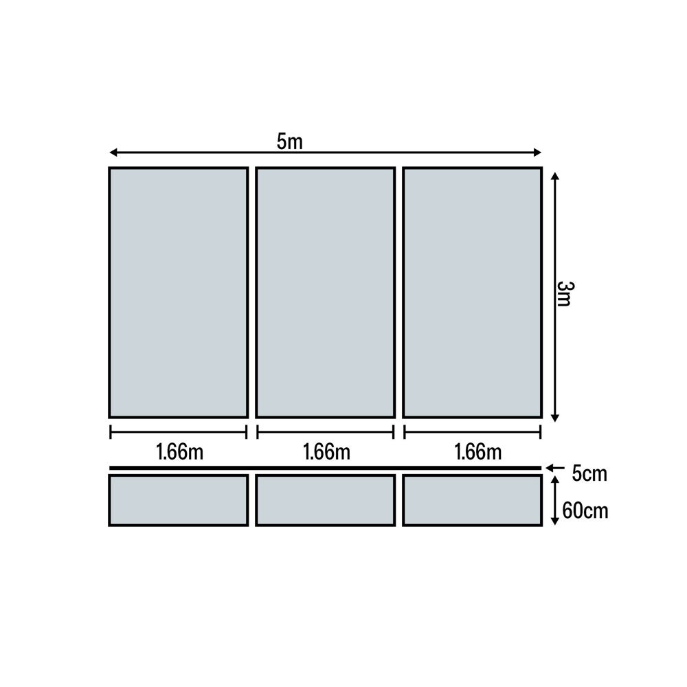 HART Air Cell Mat - 5m x 3m x 60cm 3 Base Mesh Top + Wear Pad Royal - HART Sport