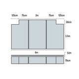 International High Jump Mat - 6m x 4m x 70cm - HART Sport