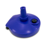HART Big Blue Base Netball Posts with sturdy blue support system and netball hoop for outdoor or indoor play.