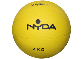 NYDA Medicine Ball Rubber - 4kg Yellow