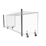 HART Sport portable aluminium soccer goal from the stadium box series, shown from the backside with sturdy frame and netting.