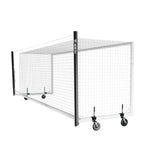HART Sport portable aluminium soccer goal stadium box viewed from the backside, lightweight and durable for outdoor soccer games.