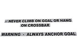 Portable Goal Warning Sticker