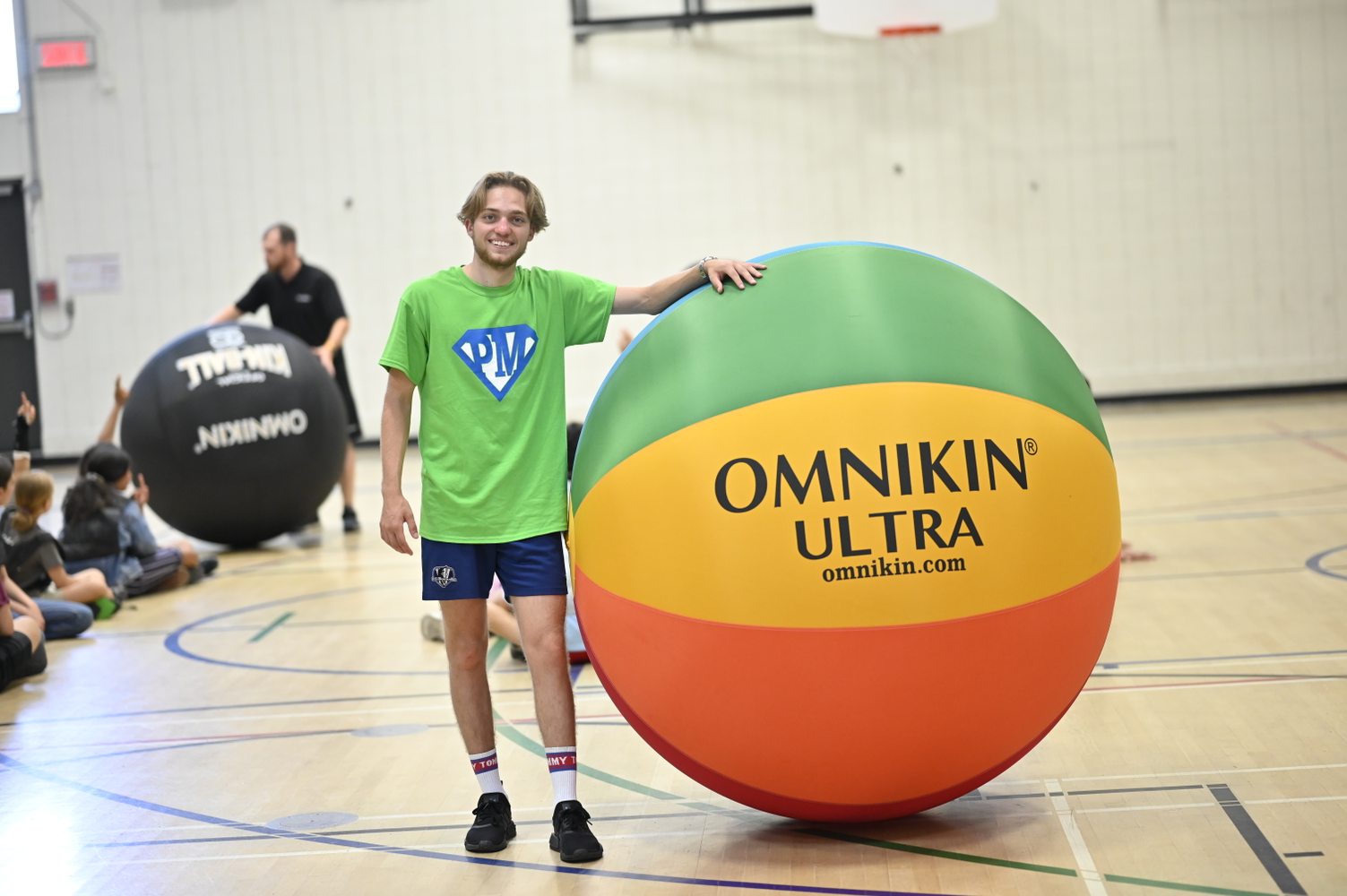 Colorful HART OMNIKIN Ultra Ball for kids, soft fun ball designed for active play and outdoor activities.