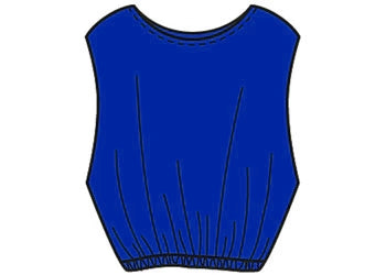 Blue NYDA training vest with adjustable straps and multiple pockets, designed for comfortable outdoor wear.