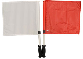 NYDA Athletic Judges Flags (pair) - Red and White