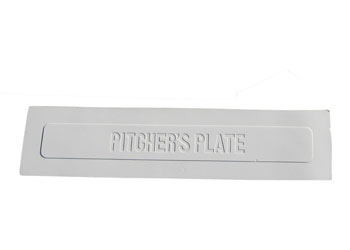 NYDA Pitchers Base Rubber showing black rubber material and textured surface for secure grip and stability.