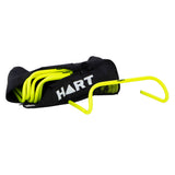 Set of six HART Step Hurdles with black and silver finish for agility training and athletic drills.