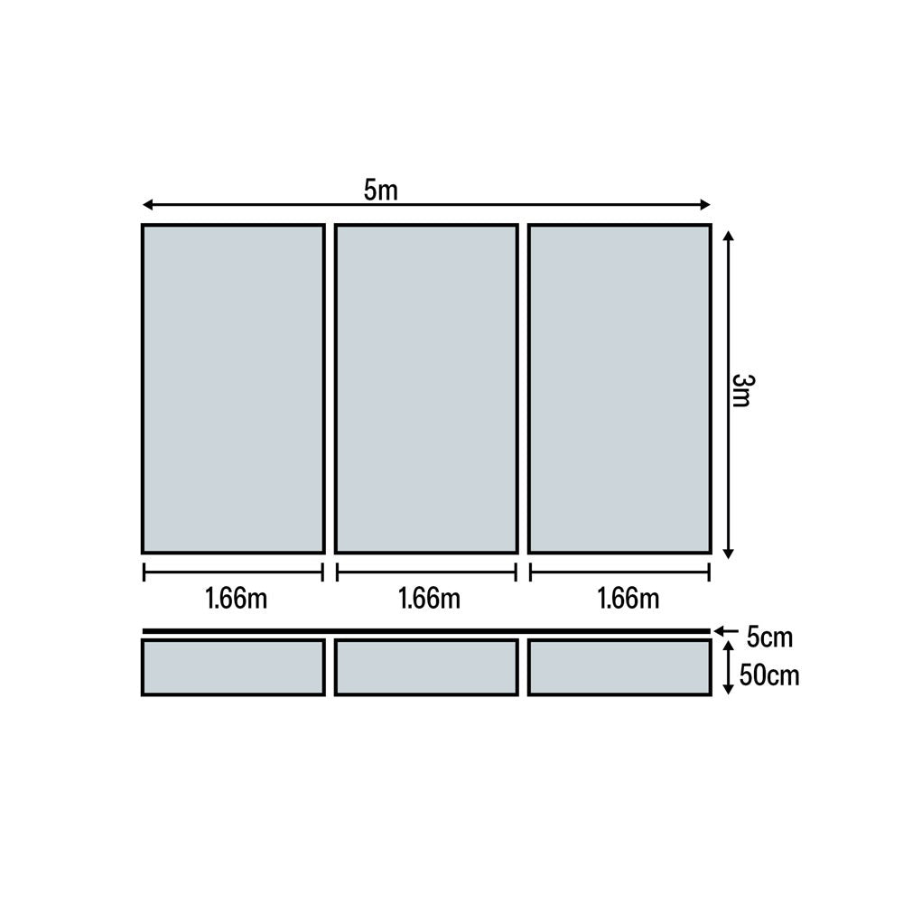 HART Air Cell Mat - 5m x 3m x 50cm 3 Base Mesh Top + Wear Pad Royal - HART Sport
