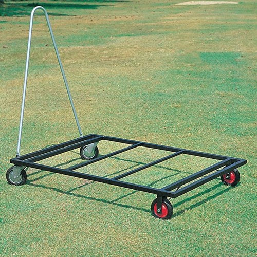 HART High Jump Mat Trolley with pneumatic tires, 3.6m x 1.8m, for transporting high jump mats at sports facilities.