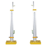 HART International High Jump Stands for athletics, adjustable metal stands with padding for high jump competitions.