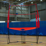 HART Sport volleyball practice station with adjustable height and stable base, used as a volleyball training accessory.