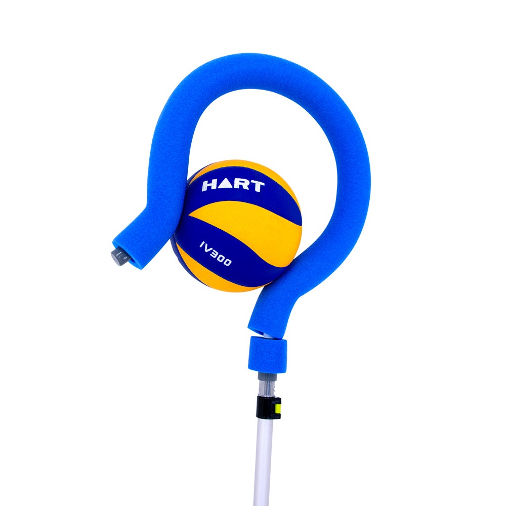 HART Sport Collapsible Volleyball Spike Trainer with adjustable height for volleyball practice and training.