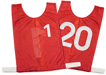 NYDA Bib Set 1-20 Red Small