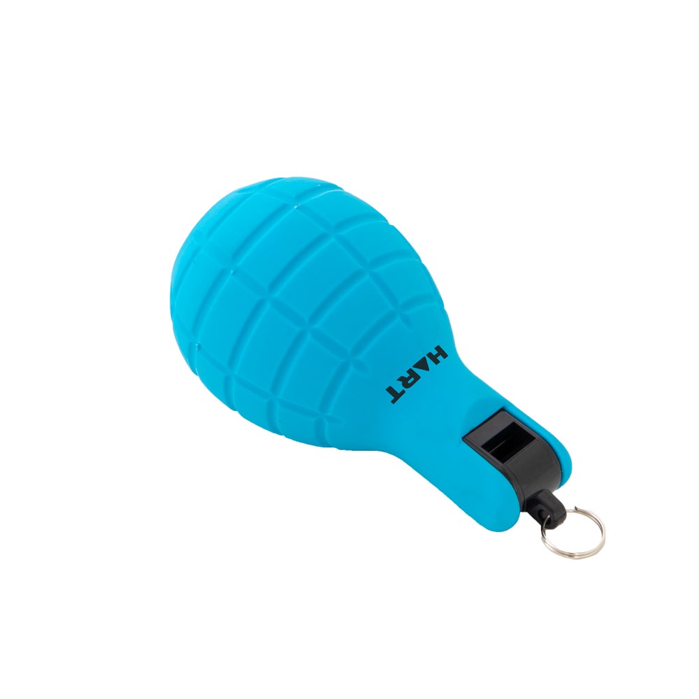 HART Squistle whistle, a handheld sports whistle with a plastic body and metal mouthpiece, used for coaching and signaling.