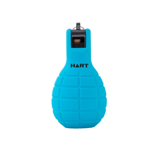 HART Squistle whistle, a compact metal whistle from HART, shown with a keyring attachment and a smooth silver finish.