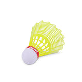 Yellow HART Smash Shuttles for badminton, fast speed, lightweight design, shown on a court ready for play.