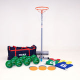 HART Netball Schools Y5-6 starter pack with netball accessories, including ball and training gear, for young players.