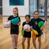 HART Netball Schools Secondary Starter Pack with netball accessories, including balls and training gear for beginner players.