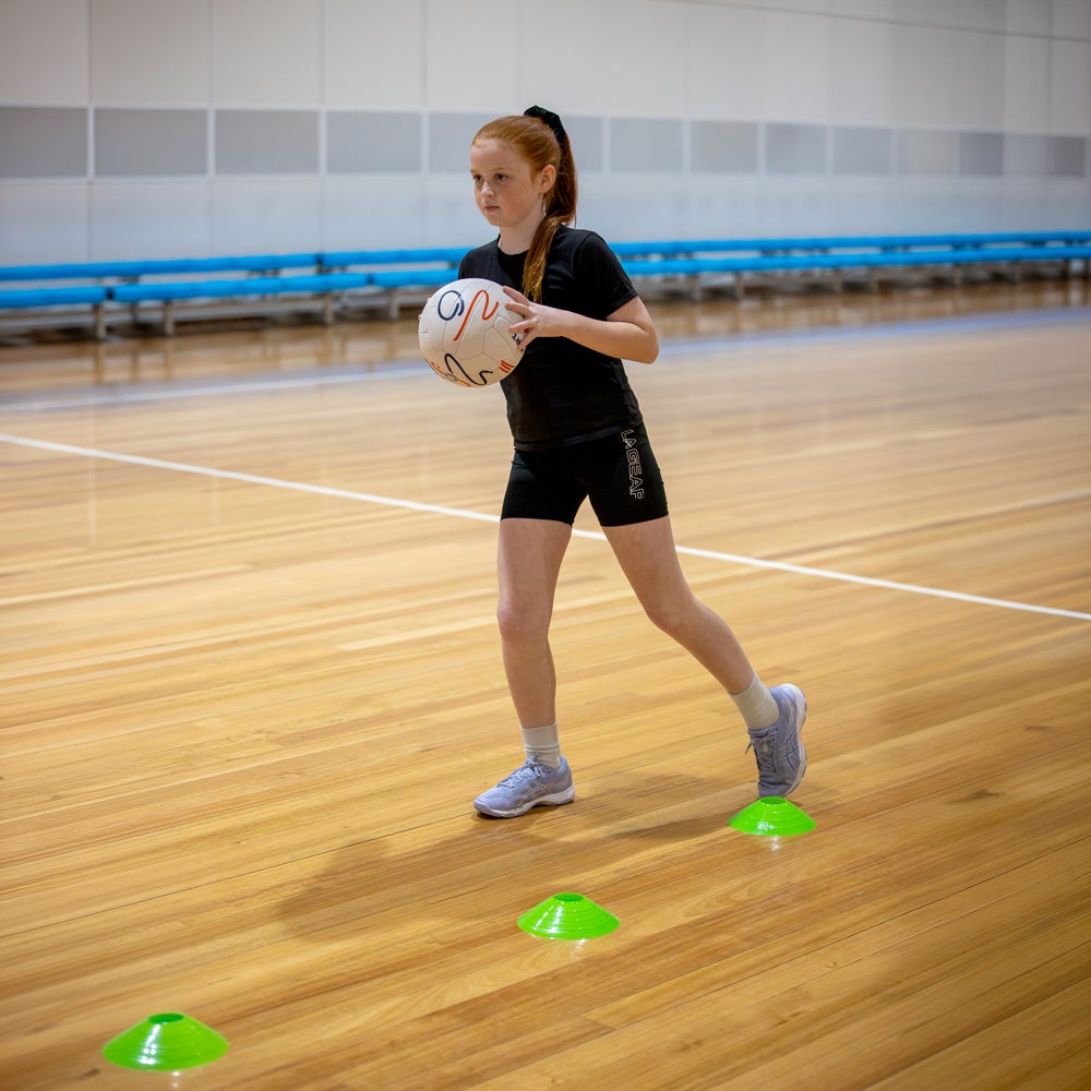 HART Netball Schools Secondary Starter Pack with netball accessories, including balls and training equipment for school sports.