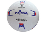 NYDA Rubber and Nylon Netball size 5 with a textured surface, designed for durable outdoor play.
