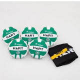 HART Sport TAS League Netball pack with multiple official-sized netballs featuring durable design and vibrant color.