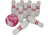 NYDA Tenpin Bowling Set with colorful pins and bowling ball, perfect for fun indoor or outdoor bowling games.
