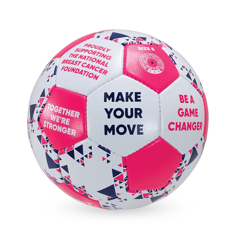 HART NBCF inspirational message soccer ball with motivational quotes, standard size sports ball for soccer games and practice.
