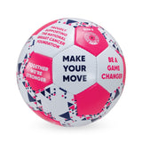 HART NBCF inspirational message soccer ball with motivational quotes, standard size sports ball for soccer games and practice.