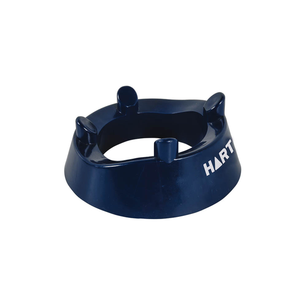 HART Converter Kicking Tee for football practice, black rubber with adjustable height, designed for optimal kicking performance.