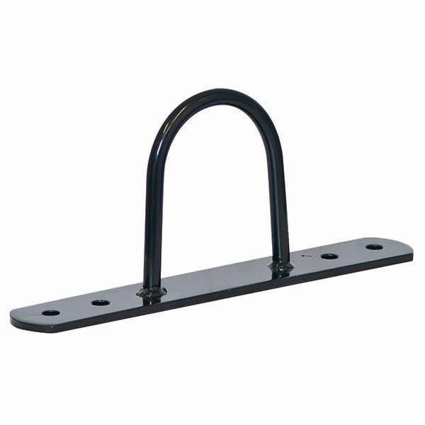 HART battling rope anchor secured to the ground, designed to hold heavy battling ropes for strength training and fitness workouts.