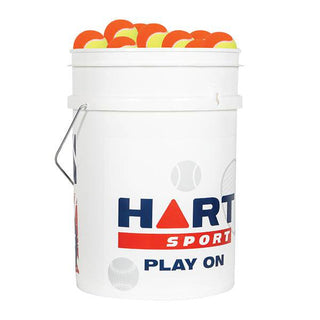HART Bucket of Low Compression Tennis Balls -Yellow/Orange
