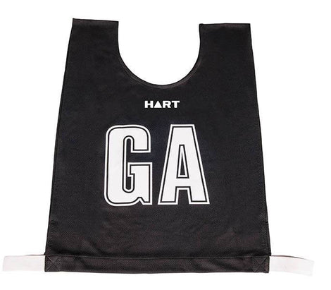 HART Mock Mesh Netball Bibs Jnr - Pink Bib/Black Letters