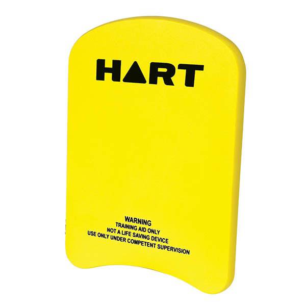 Small blue HART kickboard for swimming, featuring a comfortable grip and sturdy design for beginner swimmers.