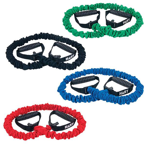 HART Sport resistance tubes with safety sleeve, lightweight exercise bands for strength training and fitness workouts