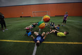 HART OMNIKIN Ultra Ball for fun outdoor play, showing colorful rubber balls in action for kids and adults.