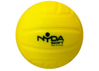 NYDA 10cm low inflation playball, soft rubber ball for children, featuring bright colors and a smooth surface.