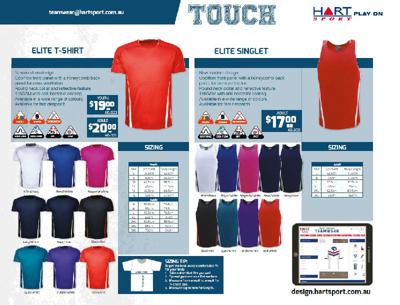 Custom Touch Uniforms and Singlets | HART Sport
