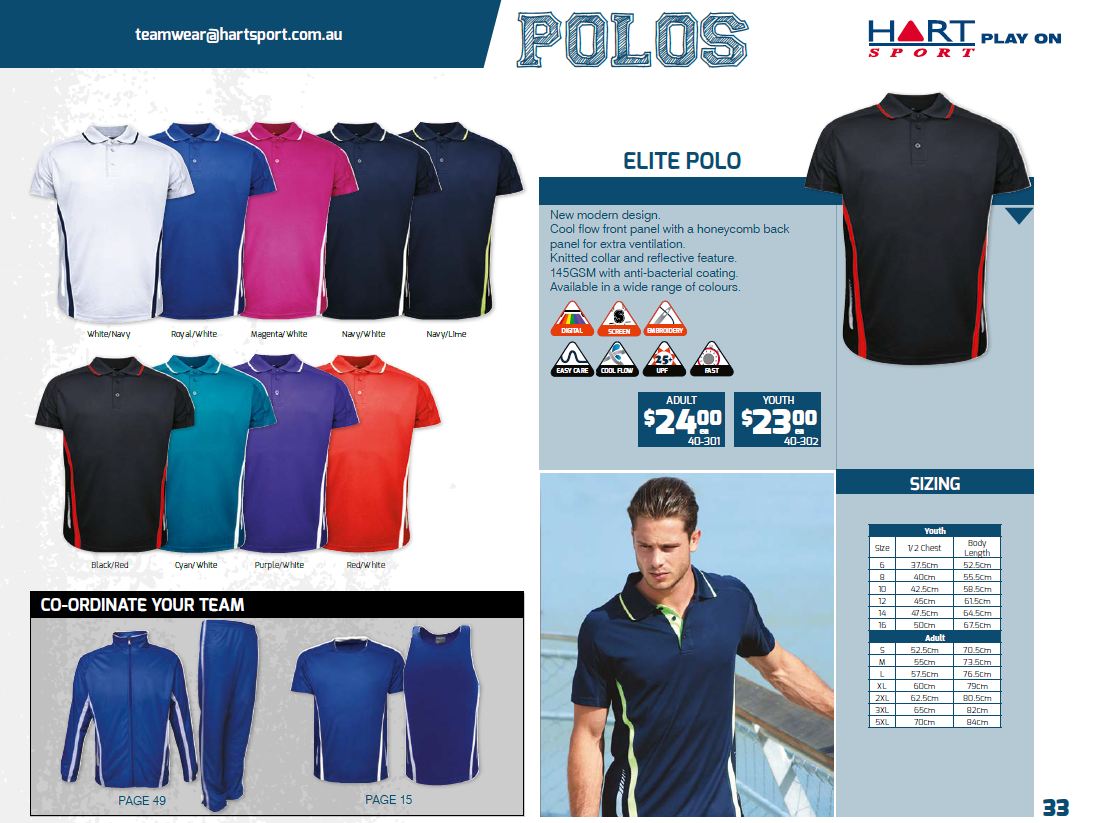 Custom Polo Shirts | Sublimated Polo | HART Sport