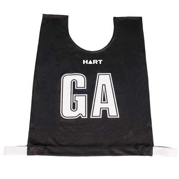 Download HART Mock Mesh Netball Bibs Jnr - Black Bib/White Letters ...