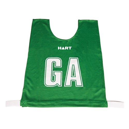 HART Mock Mesh Netball Bibs Jnr Green Bib/Black Letters HART Sport