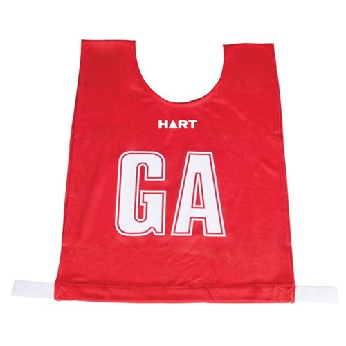 Download HART Mock Mesh Netball Bibs Jnr - Red Bib/White Letters ...